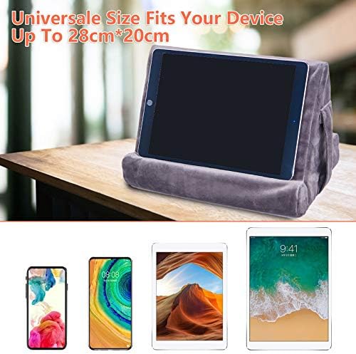 Ultimate Comfort Multi-Angle Tablet Holder and Phone Stand Set – Lightweight and Sturdy Design with Storage Pocket – Ergonomic Cushion for Enhanced Stability and Versatile Use – Modern Black and Light Green Aesthetic for Stylish Workspaces and On-the-Go Convenience