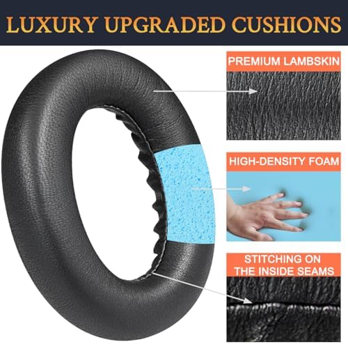 Transform Your Listening Experience with SOULWIT Replacement Earpads for Bose Quiet Comfort Wireless Headphones – Luxurious Ultra-Soft Protein Leather Cushions with Advanced High-Density Noise Cancelling Foam in Elegant Sandstone – Maximum Comfort, Superior Sound Isolation, and Effortless Installation for Extended Headphone Lifespan
