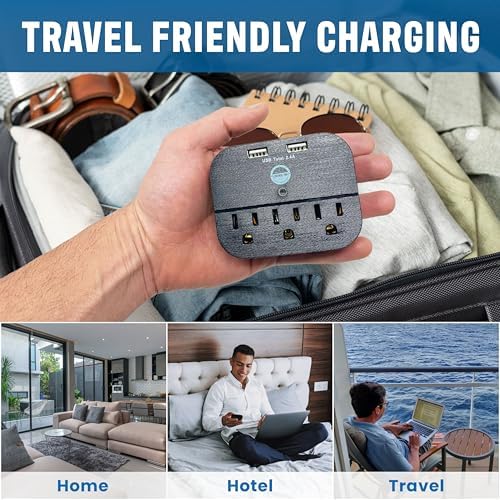 Ultimate Cruise Power Strip with 3.3 ft Extension Cord & Fast Charging USB Ports – Non-Surge Design for Seamless Connectivity on Carnival, Princess & Major Cruise Lines (2025/2026) – Essential Travel Accessory for All Devices