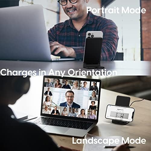 Sleek 15 W Fast Wireless Charging Stand for i Phone 15 Series – Qi-Certified Adjustable Holder Offering Rapid Power Boosts, Non-Slip Grip, and Elegant Black Finish for Effortless Desk or Table Charging – Compatible with i Phone 12 to 15 Pro Max Models – Upgrade Your Charging Setup with Style and Performance