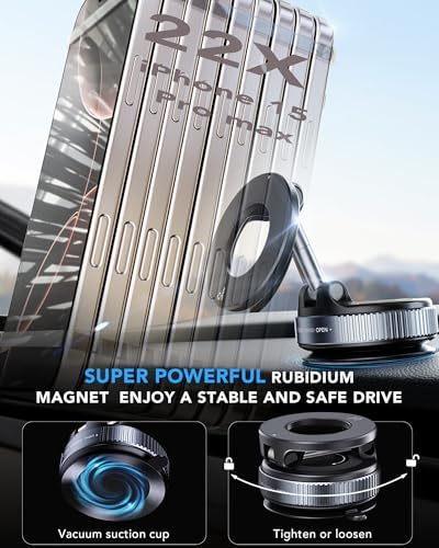 Revolutionize Your Hands-Free Experience with the 360° Foldable Magnetic Phone Holder – Versatile Suction Cup Mount for i Phone 16/15/14/13, Ideal for Cars, Gyms, Mirrors & Tiles – Ultimate Stability and Convenience for Active Lifestyles