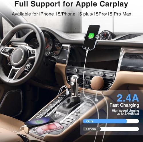 Ultimate 20 W Fast Charging Solution: Apple Certified 6 ft USB-C to Lightning Cable with High-Speed Charger Block – Ideal for i Phone 14 Pro Max, 13 Plus, 12 Mini, 11 & i Pad – Convenient 2-Pack for Home and On-the-Go Use