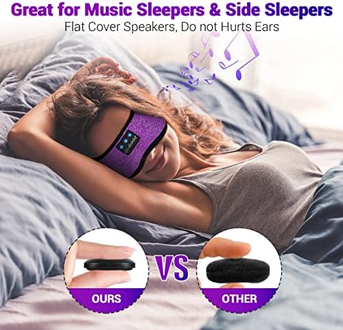 Revolutionary Wireless Sleep Headband with HD Sound: Ultimate Comfort Bluetooth Earphones for Relaxation, Fitness, and Travel – Sweat-Resistant Eye Mask for Active Lifestyles and All-Night Use
