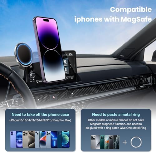 Magnetic Car Phone Holder for Mercedes CLA, GLA, A-Class (2015-2019) – Enhanced 360° Rotating Mount with Mag Safe Compatibility for Safe Navigation and Hands-Free Calling – Ideal for 8-Inch Displays – Elevate Your Driving with Superior Stability and Chic Aesthetics