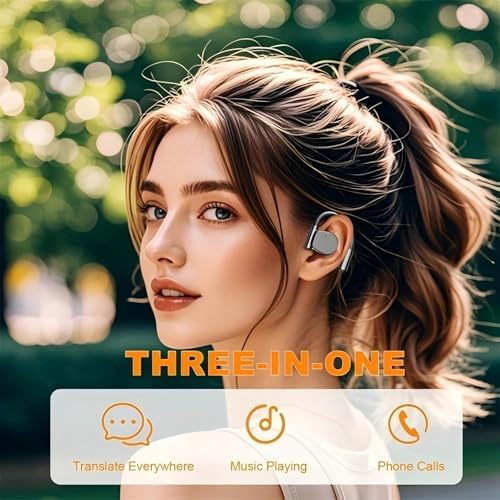 AI-Driven Multi-Language Earpiece – Instant 144-Language Translator Earbuds for Effortless Global Communication | Bluetooth Noise-Cancellation Technology for i Phone & Android | Lightweight, User-Friendly Design for Travel, Business, and Learning Experiences