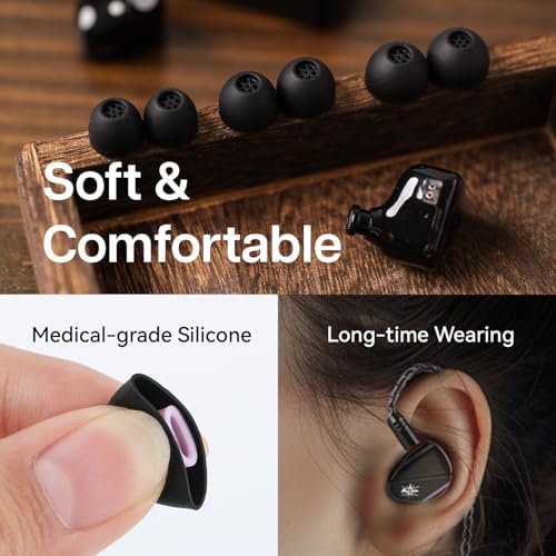 Linsoul Kiwi Ears Flex Silicone Replacement Earbud Tips – Premium Noise Isolation IEM Tips for KZ ZS10 Pro 2, Super Mix 4, Hype4, Orchestra Lite, and Cadenza | Custom Comfort and Enhanced Sound Clarity (Available in S/M/L Sizes, Stylish Green) – Transform Your Audio Experience
