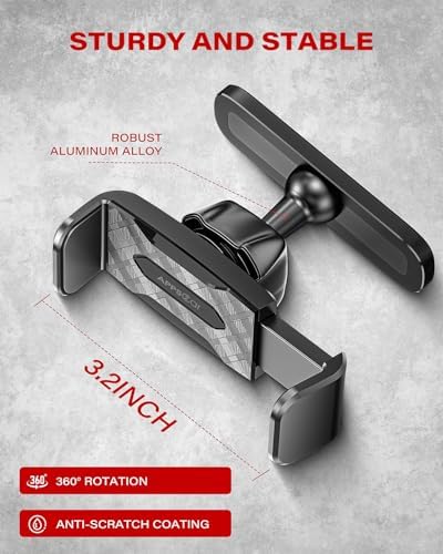 APPS2 Car Gym Magnetic Phone Holder – 360-Degree Adjustable Mount for Smartphones (4.7-6.5″) – Durable Alloy Base & Joint – Sleek Design for Enhanced Safety & Convenience on the Road – Optimal Viewing Angles for Navigation & Hands-Free Calls – Reliable Magnetic Grip for Secure Smartphone Support – Compact Gym Phone Accessory for Easy Installation & Use – Elevate Your Driving Experience with Robust Performance & Stylish Aesthetics