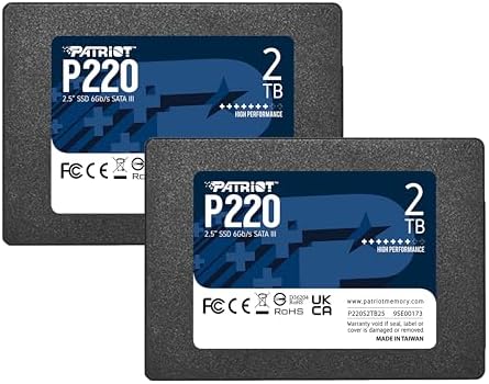 Patriot Memory P220 128 GB SATA III 2.5″ Internal SSD – Blazing Fast Solid State Drive for Enhanced Performance & Reliability – Upgrade Your Storage Today!
