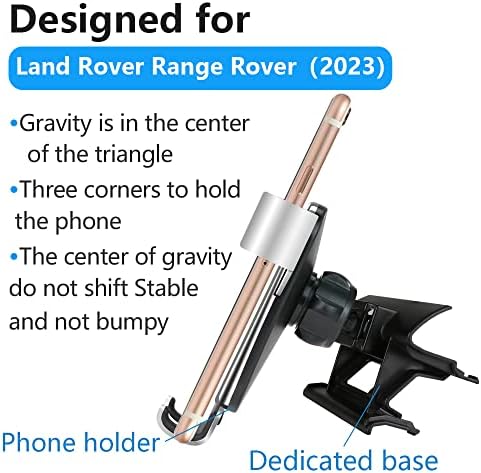Premium Car Phone Holder for Land Rover Range Rover & Range Rover Sport (2022-2025) – Versatile Mobile Cradle with 360-Degree Rotation, Built-In Charging & Secure Fit for Enhanced Driving Safety and Accessibility