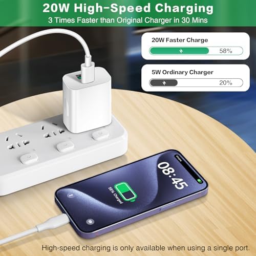 Rapid Charge USB C Charger Block 5 Pack – 20 W Power Delivery Fast Charging Cube for i Phone 16/15/14 Pro Max, Air Pods, Galaxy, and Pixel Devices – Compact & Portable Multi-Device Charging Solution with Enhanced Safety Features for Optimal Performance