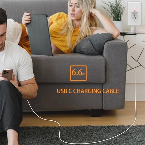 Auorld 30 W USB-C Fast Charger with 10 FT Cable – High-Performance Rapid Charging for i Phone 15/16, i Pad, Samsung Galaxy & Google Pixel – Stylish Purple Design for Maximum Flexibility and Compatibility on the Go