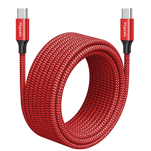 Ultra-Durable 16 ft USB C to USB C Cable – High-Speed PD Charging Cord with Braided Design, Ideal for Samsung Galaxy S21, Pixel, i Pad Pro 2020 & More – Unmatched Length for Ultimate Convenience and Performance