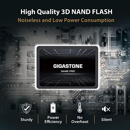 Upgrade Your Laptop or PS4 with Gigastone SATA SSD 128 GB 2-Pack – Lightning-Fast 510 MB/s 2.5″ Internal Solid State Drives for Unmatched Performance and Reliability, Perfect for Gaming and Everyday Tasks