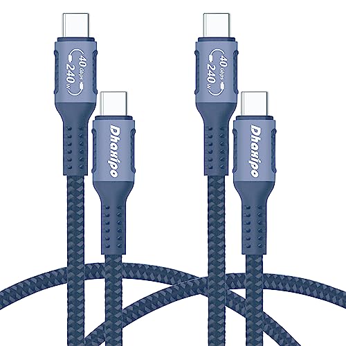 USB 4 Thunderbolt 4 Cable – 5 FT, High-Speed 40 Gbps Data Transfer, 240 W Power Delivery, 8 K Video Output Support for Ultimate Performance, Compatible with USB-C and Thunderbolt Devices – Ideal for Laptops, Monitors, and Docking Stations