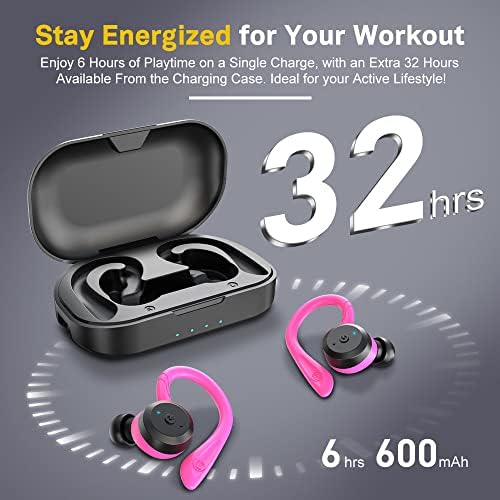 APEKX True Wireless Bluetooth Earbuds with IPX7 Waterproof Protection – Sports-Ready In-Ear Headphones with Superior Stereo Sound and Built-in Microphone for Active Lifestyles – Compact Charging Case for Extended Use and Universal Device Compatibility