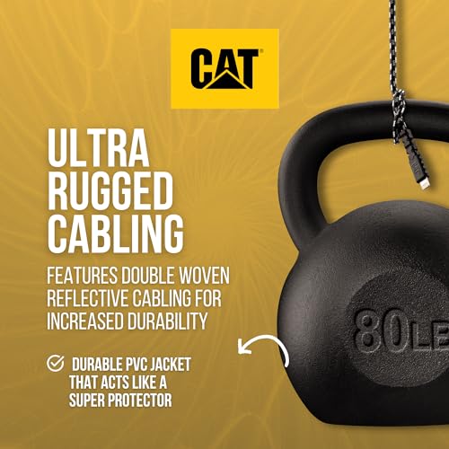 Optimize Your Charging Workflow with the CAT 10 ft Braided USB C Cable – High-Speed Type C Charger for Rapid Device Charging and Syncing, Durable Tangle-Free Design Ideal for Home, Office, and Travel Use