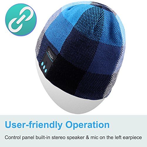 Bluetooth Beanie with Washable Wireless Headphones – Ultimate Outdoor Gear Featuring Bluetooth 5.0 for Crystal Clear Sound and Hands-Free Calls, Perfect for Hiking, Jogging, and Chill Days Outdoors