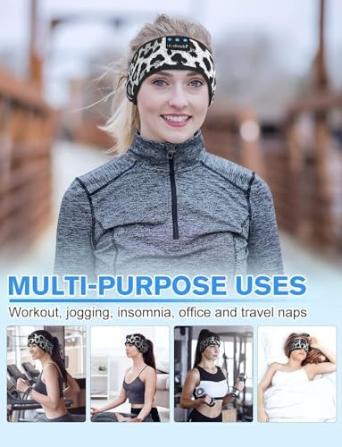 Transform Your Sleep and Workouts with Bluetooth 5.4 Sleep Headband Headphones – Ultra-Thin, Sweat-Resistant Comfort Meets Premium HD Sound for Active Lifestyles and Restful Sleep – Perfect Gift for Fitness Buffs and Music Lovers