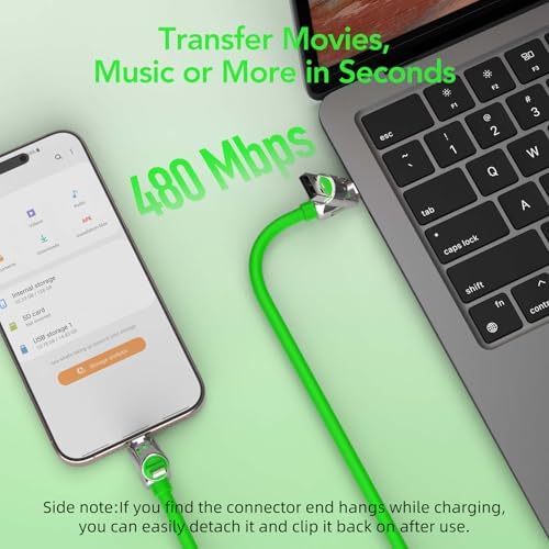 4-in-1 Universal Multi USB Charging Cable – 240W Max Fast Charger Cord with Multiple Connectors for iPhone 16/15/14/13, iPad, Samsung, MacBook, Tablets & More (Black, 6.6Ft) – Enhanced Compatibility and Speed