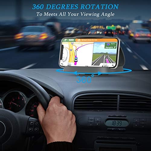 Revolutionary 360° Rotating Car Phone Holder for Ultimate Hands-Free Navigation – Versatile Dashboard Mount Compatible with i Phone, Samsung Galaxy & Android Devices – Sleek Design for Vertical & Horizontal Viewing – Enhanced Stability & Universal Fit for All Smartphone Sizes