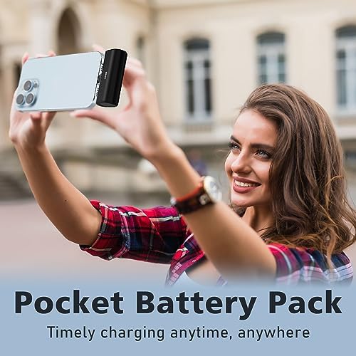Compact 5000 m Ah Portable Phone Charger for i Phone – 2-Pack MFi Certified Power Bank with Built-in Cable for Rapid Charging – Lightweight, Travel-Ready External Battery for i Phone 14/13/12/11/XR/X/SE/8/7/6 Pro Max – Ultimate Convenience and Dependability