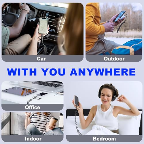 Dual-Connector USB to USB-C and Lightning Coiled Charger Cable – 2-in-1 MFi Certified Fast Charging & Data Syncing Cord for i Phone 16/15/14/13, i Pad & Android Devices – Optimal Performance for Apple Car Play & Android Auto