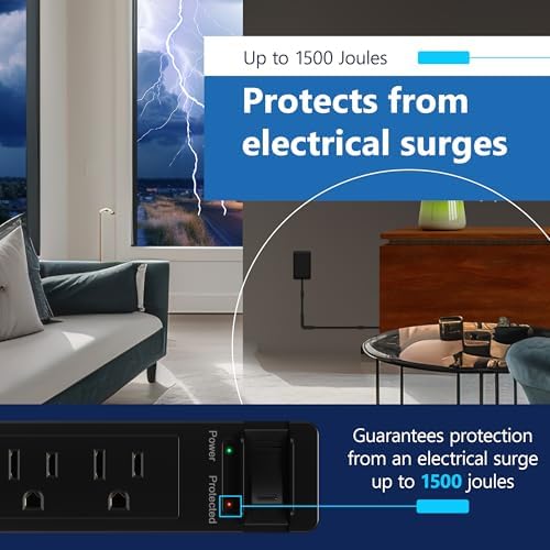 LIDER Ultra-Thin Flat-Face Outlet Extender with 3 Receptacles – Space-Saving Power Strip with 3 ft Cord, ETL-Listed for Safety, Sleek White Design for Modern Interiors – Perfect Solution for Enhanced Device Charging and Versatile Placement