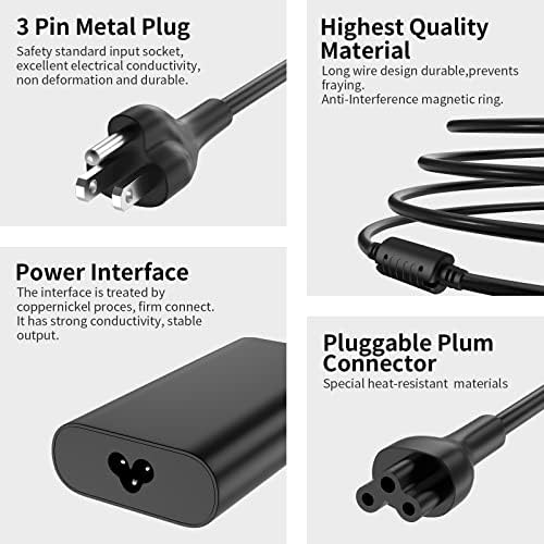High-Power 130 W Dell Laptop Charger – Enhanced 4.5 mm Compatibility for XPS 15, Precision M3800 & More – 10 Ft AC Cable for Fast Charging – Reliable Laptop Power Supply for Optimal Performance – Ideal for Gamers & Professionals – Ryaobwu Quality Assurance
