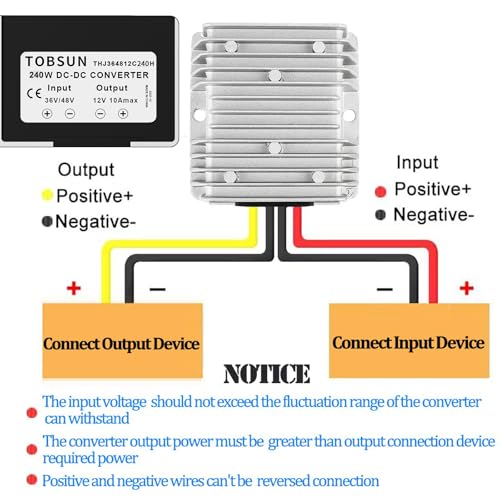 Ultimate 24 V 145 W DC-DC Voltage Regulator – Versatile Step Down/Up Converter (9 V-40 V to 24 V, 6 A) – Durable Waterproof Power Supply for Enhanced Golf Cart Performance and Accessory Compatibility