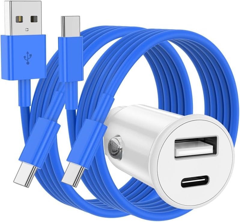 High-Power USB C Car Charger for i Phone 16 & 15 Series – 40 W Dual Port Fast Charging Adapter with 3 FT USB-C to C & A to C Cables – Versatile Compatibility for i Pad, Samsung, and More – Compact Design for On-the-Go Convenience and Enhanced Safety Features