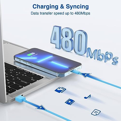 Ultra-Fast Dual Port USB Wall Charger with 10-Foot Lightning Cable – Apple MFi Certified i Phone Charging Solution, Perfect for i Phone 12/11/XR/Xs/8/7/6/SE/i Pad – Compact & Efficient Power Delivery for Home and Travel