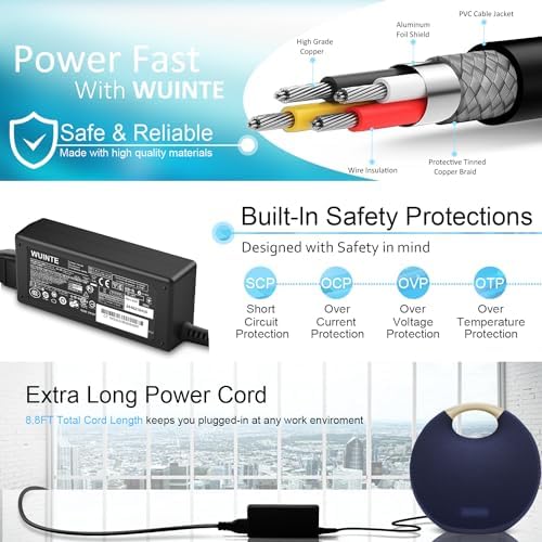Ultra-Fast 19 V 38 W AC Power Charger for Harman Kardon Onyx Studio Series 1-8 – Reliable Charging Solution with Universal Compatibility and Advanced Safety Features for Bluetooth Speakers