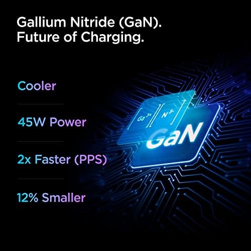 Spigen 40 W Dual USB-C Wall Charger with Ga N Technology – Fast Charging for i Phone 15 Pro Max, Mac Book Air & Galaxy Z Flip 5 | Compact, Foldable Design for On-the-Go Convenience | Dual 30 W Output for Simultaneous Device Charging | Optimal Efficiency & Durability for Modern Tech Users