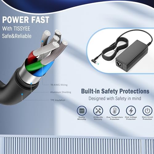 65 W USB-C Laptop Charger for Dell Latitude, XPS & Chromebook – High-Speed AC Adapter with Enhanced Compatibility and Versatile Output Options for Seamless Device Charging – Ideal Replacement Power Supply for Models 5320, 5420, 5520, 7400, 7490, and More – Includes 12-Month Warranty and 24/7 Support