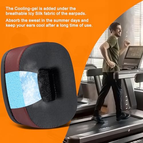 Upgrade Your Marshall Major I/II/III/IV/V Headphones with SOULWIT Cooling Gel Ear Pads – Premium Noise Isolation Cushions for Ultimate Comfort and Enhanced Sound Quality in Sleek Black Gold Design