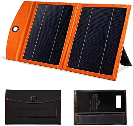 Ultra-Fast Portable Solar Panel Charger – 20 W Foldable Solar Power Bank with 20000 m Ah Capacity & USB-C Quick Charge, Ideal for Outdoor Adventures & Camping – Versatile Charging Solution with Built-in LED Light for i Phone, i Pad, Samsung Galaxy & More