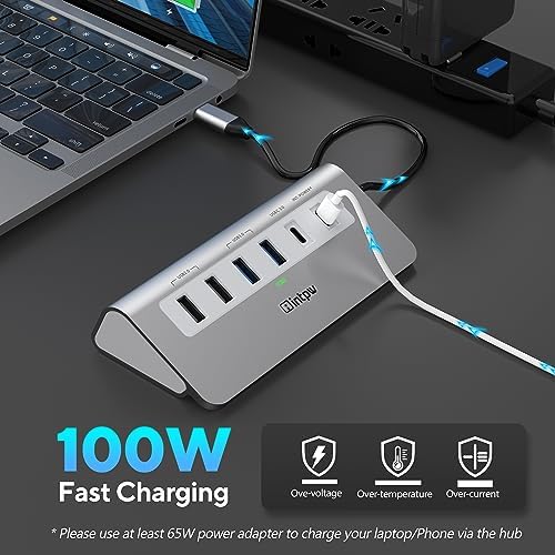 Unleash Your Potential with the INTPW 9-in-1 USB C Hub: High-Speed 4 K HDMI Adapter, 100 W PD Charging, Dual USB-A Ports & SD/TF Card Slots – Perfect for Mac Book Pro, i Pad Pro, i Phone 15/16 & More – Elevate Productivity and Connectivity on the Go