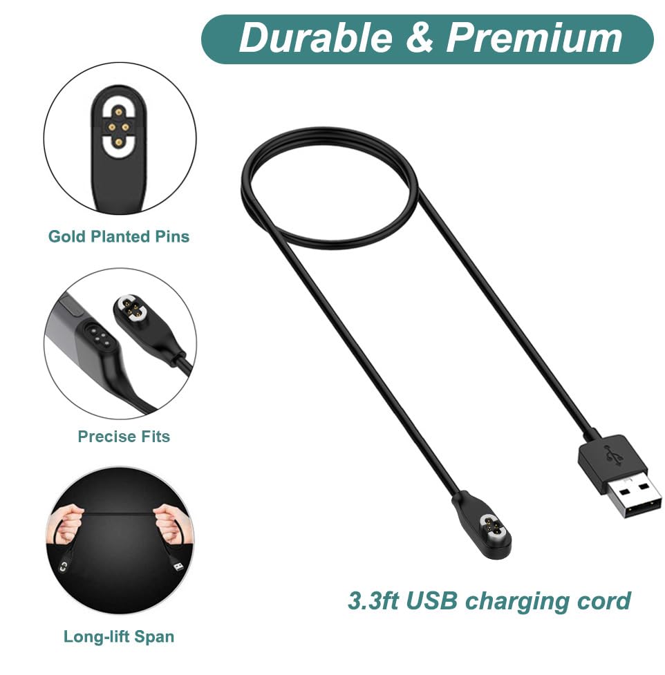Kissmart Magnetic Charging Cable for Shokz Open Swim Pro & S710 Headphones – 3.3 ft Fast Charging Accessory for Bone Conduction Audio Experience – Durable, Tangle-Free USB Cable for Effortless Connectivity & Enhanced Compatibility