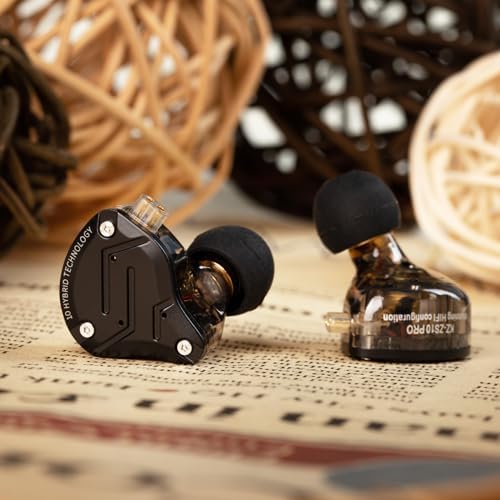 Ultimate KZ ZS10 PRO Gaming Earbuds – Premium 4 BA + 1 DD In-Ear Monitors with Detachable Cable for Unmatched Sound Quality – Wired Headphones with Built-in Microphone for Gamers and Music Enthusiasts – Ergonomically Designed for Maximum Comfort and Versatile Device Compatibility