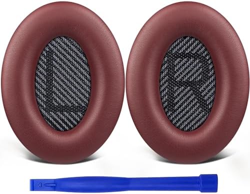 Ultimate Comfort Earpads for Bose QC35 & QC35 II – Luxurious Leather Design with Superior Noise Isolation Foam and Enhanced Thickness for Optimal Listening – Stylish Grey Replacement Cushions to Revitalize Your Headphones