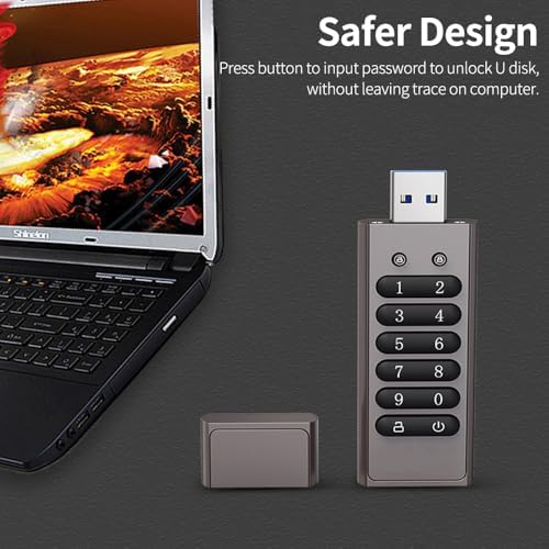 Ultimate 64 GB Encrypted USB Drive – AES256 Secure Flash Memory Stick with USB 3.0 Speed, Automatic Lock, and Durable Aluminum Alloy Design for Maximum Data Protection and Compatibility