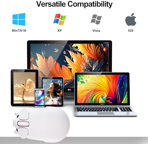 Cute Pig Design Wireless Mouse – Kawaii Bluetooth Dual Mode Silent Optical Mouse for PC, Laptop, and Tablet – Lightweight Portable Accessory for Kids, Students, and Office Use – Perfect Gift Idea for Adorable Tech Lovers