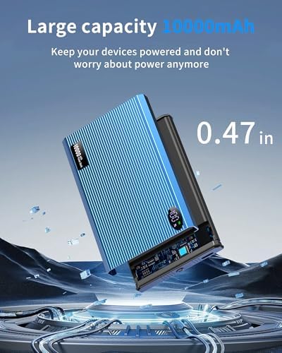 Ultra-Slim 10000 m Ah Mag Safe Power Bank – 20 W USB-C Fast Charger & 15 W Wireless Charging for i Phone 16/15/14/13/12 Series – Lightweight Magnetic Battery Pack Ideal for Travel, Business, and Outdoor Adventures – Advanced Safety Features & Universal Compatibility with i Pad and Samsung Devices – Perfect for On-the-Go Charging Solutions
