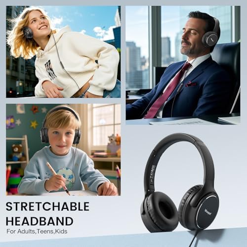 Experience Premium USB C Over-Ear Headphones with Built-In Microphone – Exceptional HD Stereo Sound for Gaming and Travel, Foldable Design for Easy Portability, Compatible with i Phone 16, Samsung, and Laptops – Ideal Wired Headset for Unmatched Audio Enjoyment