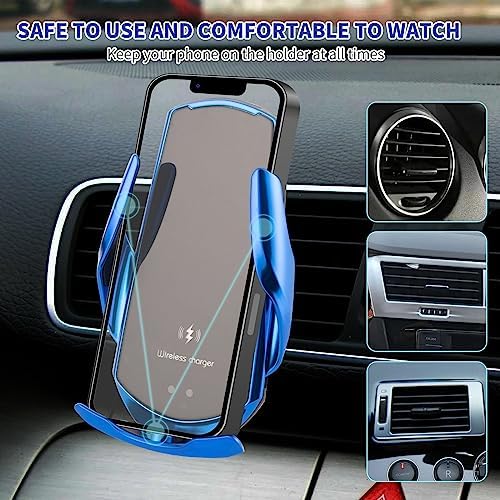 Effortless Power: 15 W Fast Wireless Car Charger Phone Mount with Auto-Clamping for All Android Devices – Sleek, Durable Design for Ultimate Convenience and Safety on the Road