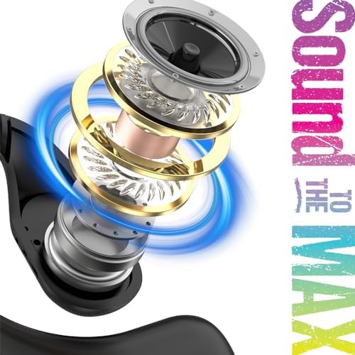 Maxell OWS Pro Bluetooth Open Earhook Earbuds – 18-Hour Battery Life, Surrounding Sound Awareness, Ergonomic Fit, Vibrant Color Choices, Seamless Bluetooth Connectivity for Active Lifestyles and Enhanced Listening Freedom