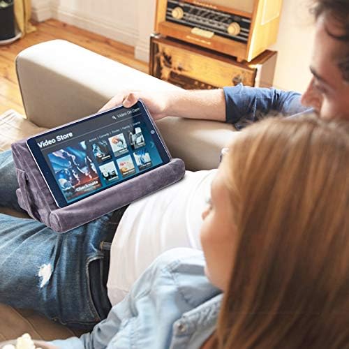 Ultimate Comfort Multi-Angle Tablet Holder and Phone Stand Set – Lightweight and Sturdy Design with Storage Pocket – Ergonomic Cushion for Enhanced Stability and Versatile Use – Modern Black and Light Green Aesthetic for Stylish Workspaces and On-the-Go Convenience