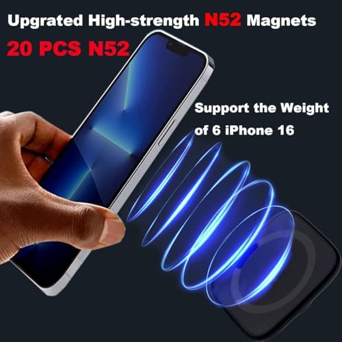 Revolutionize Your Drive with the 17 mm Mag Safe-Compatible Magnetic Phone Mount Base – Secure 0.67″ Ball Socket Cradle for Effortless Hands-Free Navigation and Calls, Sleek Square Design for Ultimate Durability and Style