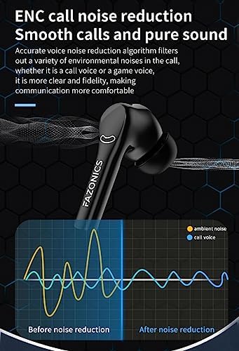 Experience Ultimate Audio Freedom with Quickpods M50 Pro True Wireless Earbuds – Bluetooth 5.3 with ANC & ENC, 36-Hour Playtime, IPX5 Waterproof Design, Ergonomic Comfort for i Phone & Android Users – Stylish Black with LED Power Display Charging Case