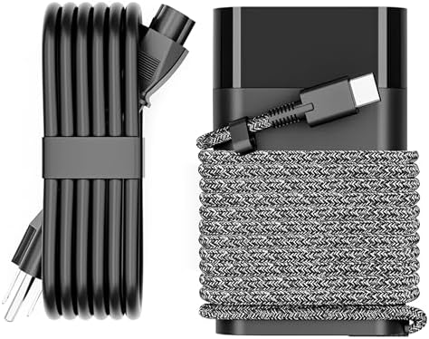 Efficient 65 W USB-C Laptop Charger for HP Spectre, Envy, Elitebook & Chromebook – Fast Charging Power Adapter with Universal Compatibility for Travel & Home Use – Optimized for Performance & Safety
